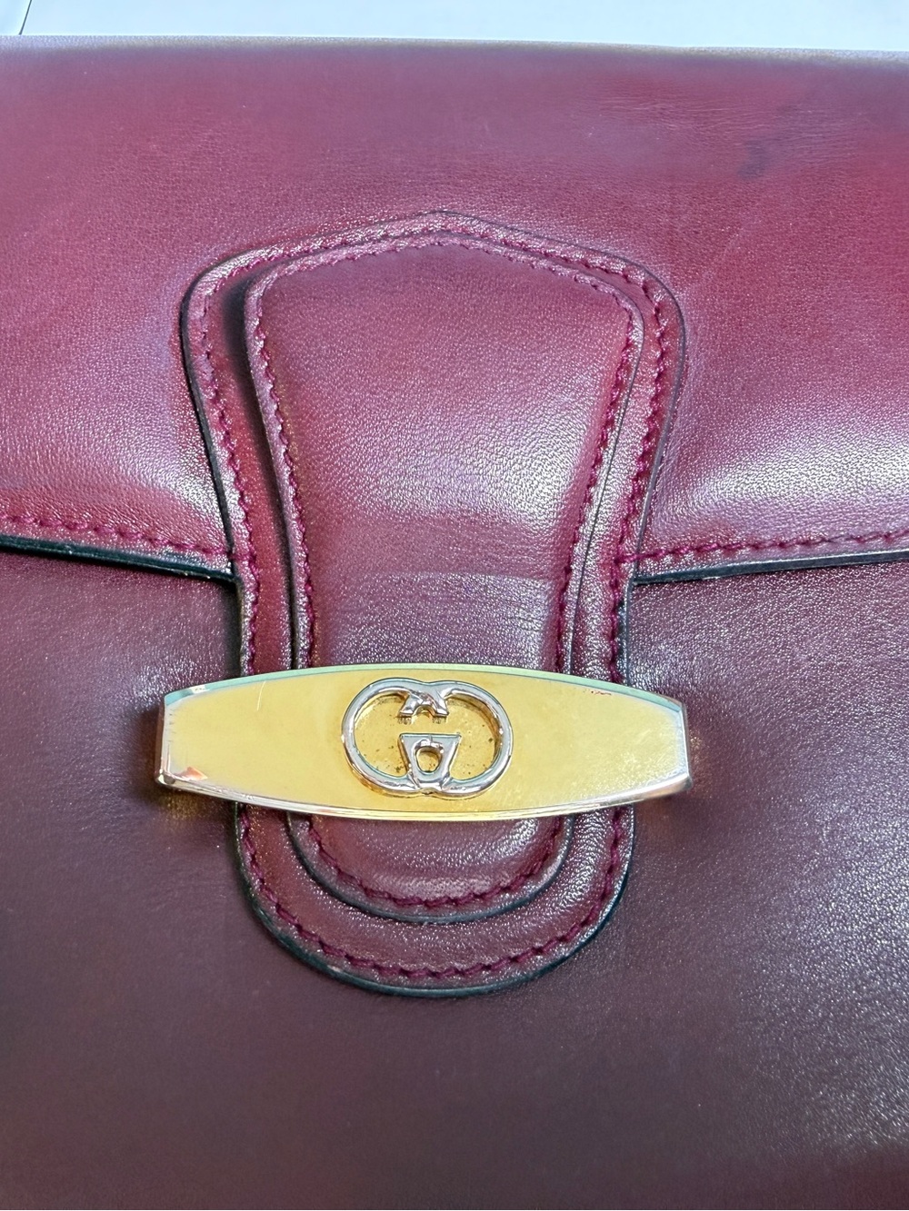 Authentic Vintage Gucci Blondie Leather Clutch Bag – Burgundy / Bordeaux W/COA - Picture 2 of 10